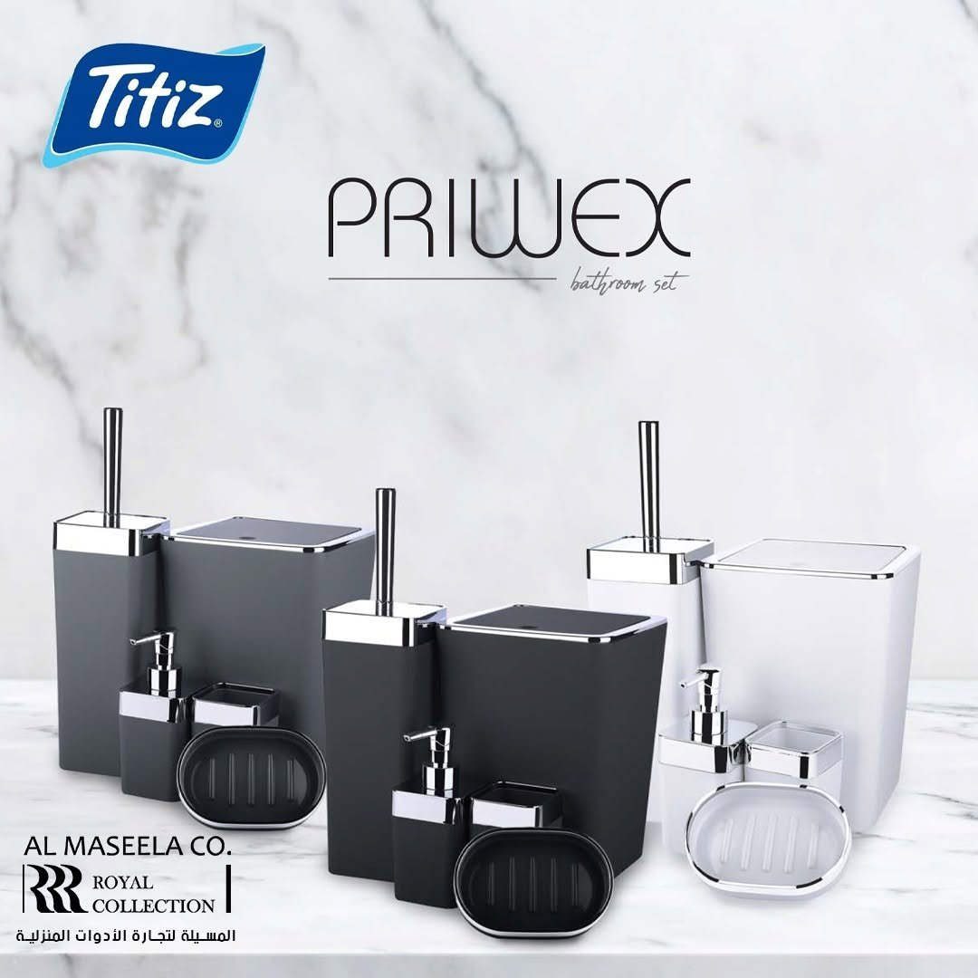 Ensemble d’accessoires de salle de bain luxe – 6 pièces noires