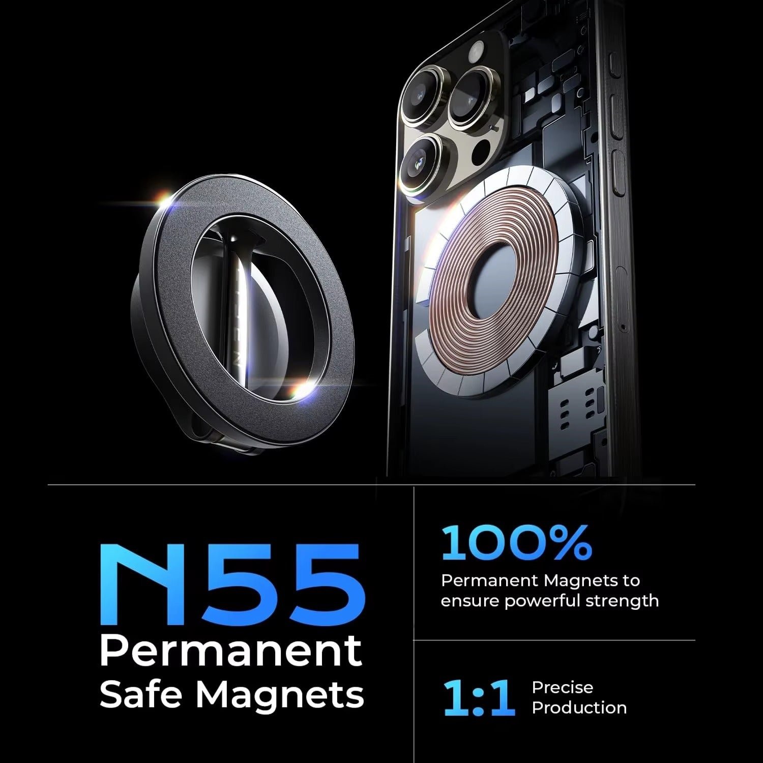 Support de Téléphone Magnétique pour Voiture – Rotation 1080° | Universel iPhone & Android GA - Image 4