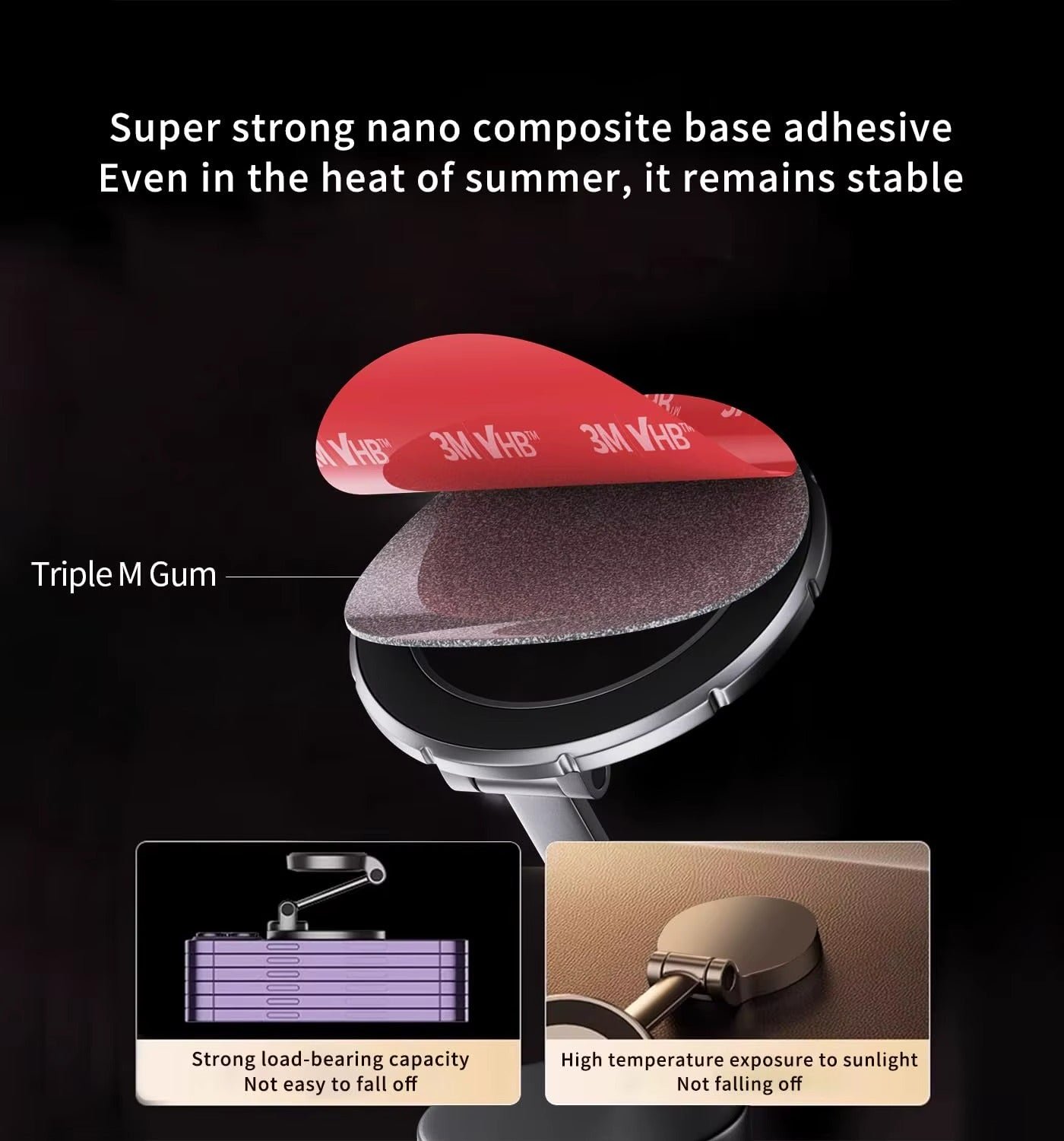 Support de Téléphone Magnétique pour Voiture – Rotation 1080° | Universel iPhone & Android GA - Image 7